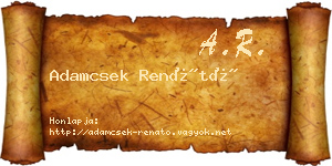 Adamcsek Renátó névjegykártya