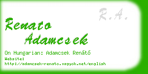 renato adamcsek business card